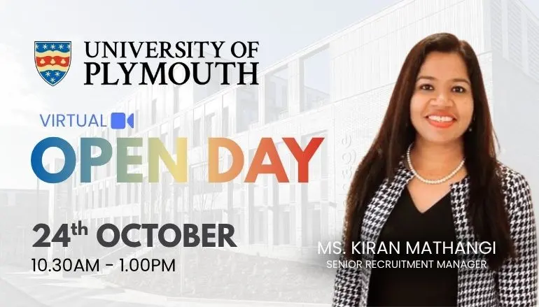 University of Plymouth virtual open day Sri Lanka